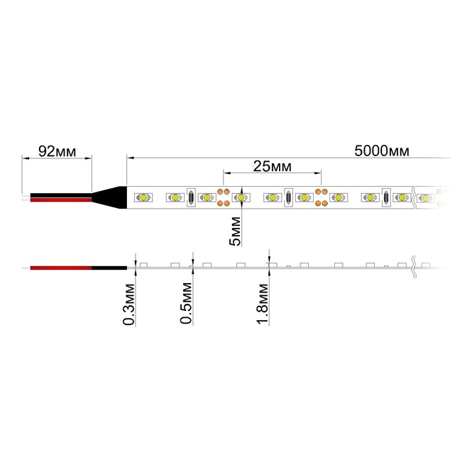 ARLIGHT Лента RT 2-5000 5mm 2x (3528, 600 LED, LUX) (LUX B, 24, Ультрахолодный 15000 K) 2978000156615